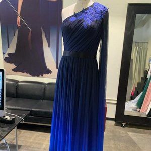 BORACAY ONE-SHOULDER MESH GOWN (BMT19230L)